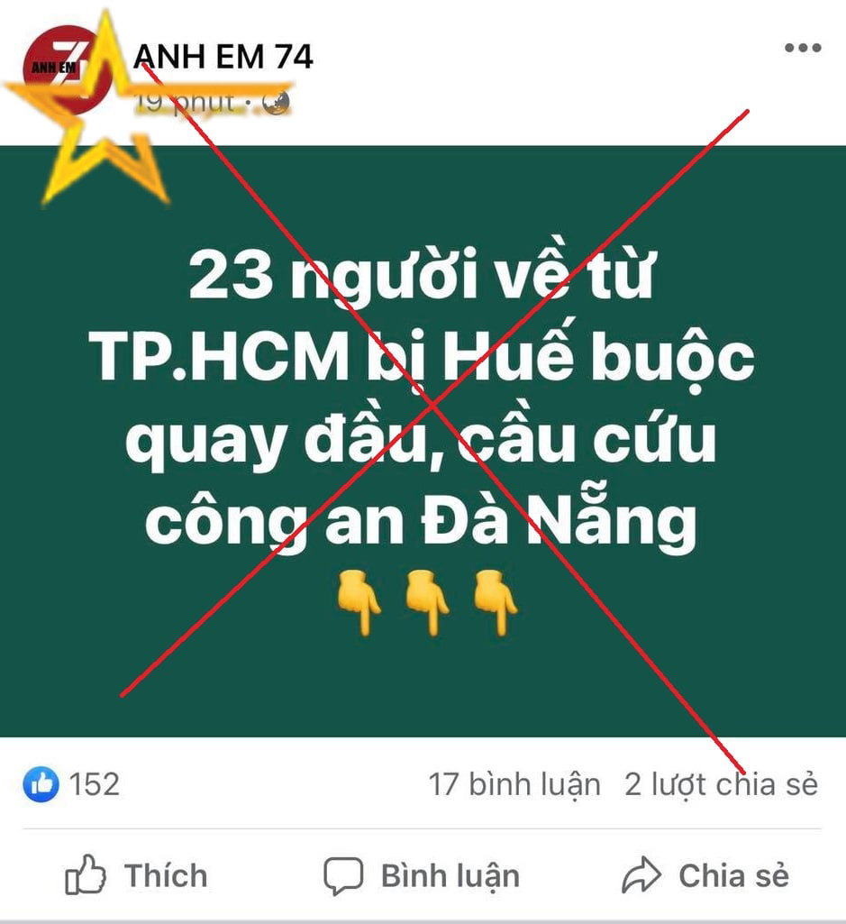 KHÔNG CÓ CHUYỆN THỪA THIÊN HUẾ TỪ CHỐI TIẾP NHẬN 23 NGƯỜI VỀ TỪ TP. HỒ CHÍ MINH