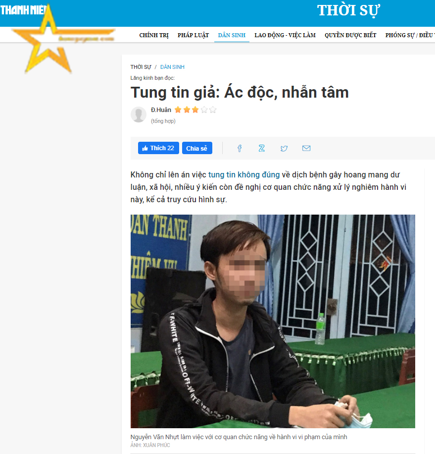 CẦN TRUY CỨU HÌNH SỰ VỚI KẺ TUNG TIN GIẢ VỀ DỊCH BỆNH?