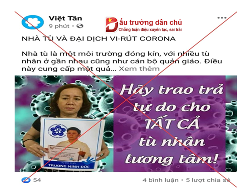 ĐỪNG LỢI DỤNG DỊCH COVID-19 ĐỂ DIỄN TRÒ CHỐNG PHÁ