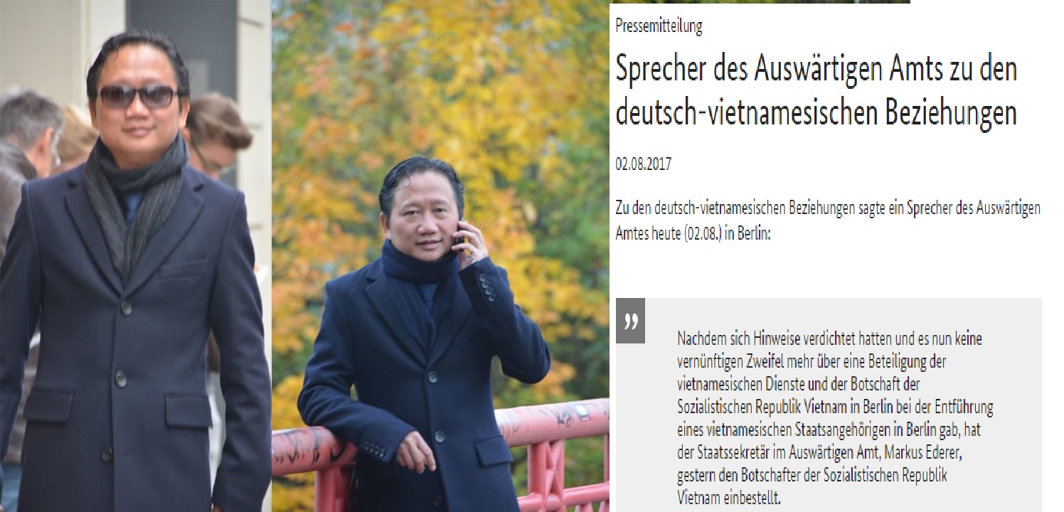 Trịnh Xuân Thanh tự thú tại Việt Nam và đòn “Persona Non Grata” dưới thắt lưng của CHLB Đức