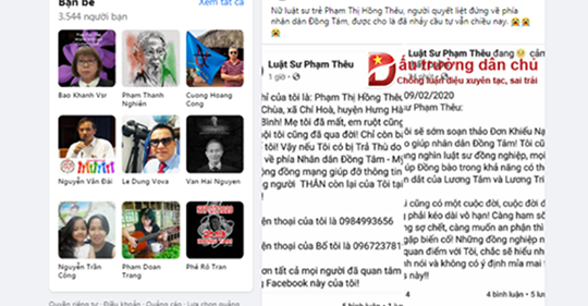 KẺ TÁNG TẬN LƯƠNG TÂM NGUYỄN THÚY HẠNH TUNG TIN GIẢ NỮ LUẬT SƯ PHẠM THỊ HỒNG THÊU ĐÃ NHẢY CẦU TỰ VẪN VÌ VỤ ĐỒNG TÂM