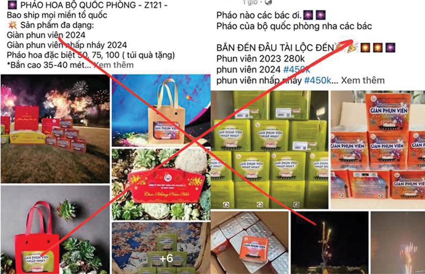 Cá nhân không được kinh doanh pháo hoa của Bộ Quốc phòng