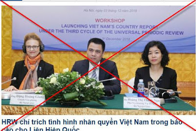 HRW lại xuyên tạc, vu cáo Việt Nam