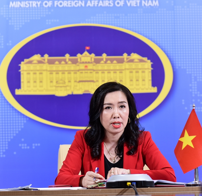 YÊU CÀU TRUNG QUỐC KHÔNG TIẾN HÀNH HOẠT ĐỘNG TRÁI PHÉP TRÊN VŨNG BIỂN CỦA VIỆT NAM